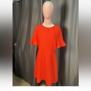 Banana Republic Chic Red Dress with Flared Sleeves Womens size 10